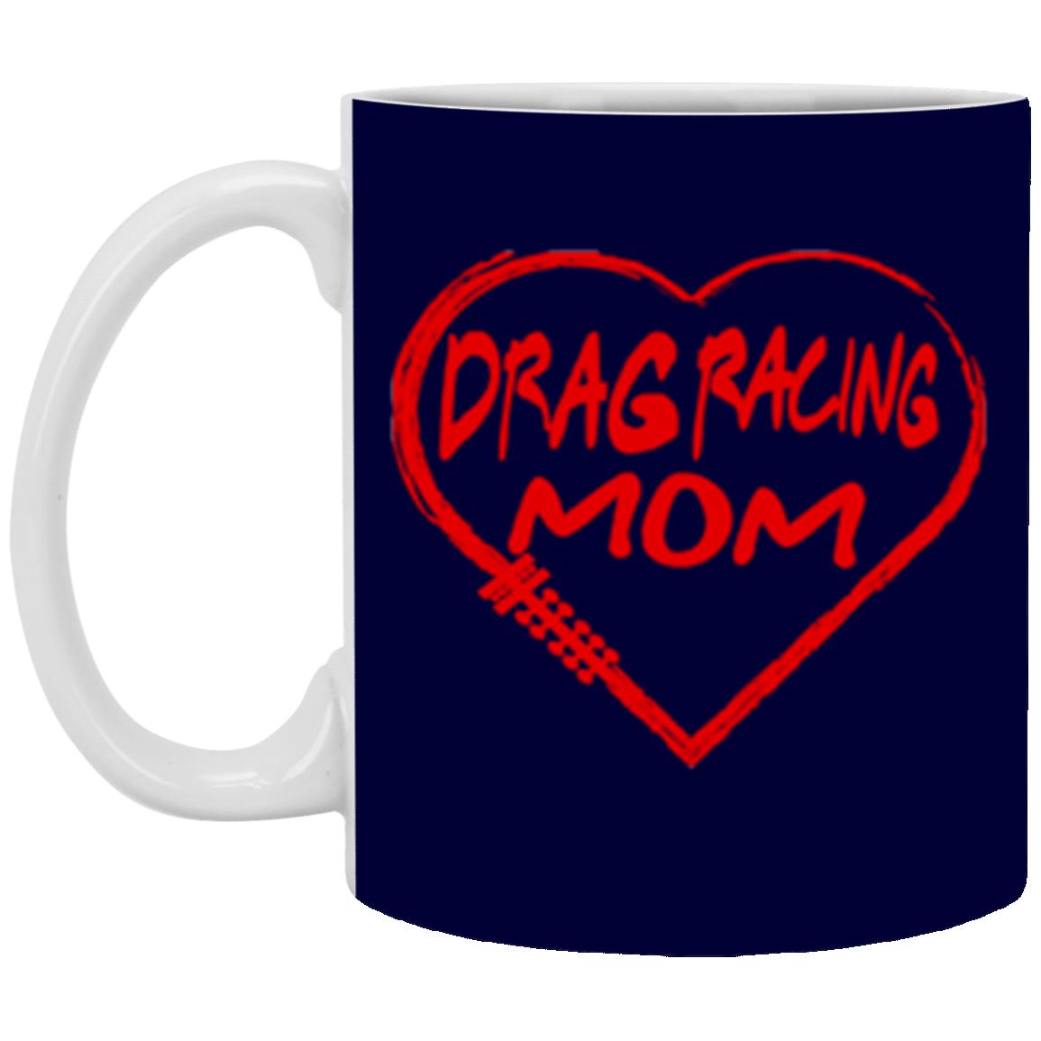 Drag Racing Mom Heart Mug