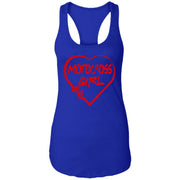 Motocross Girl Heart Women's Ideal Racerback Tank