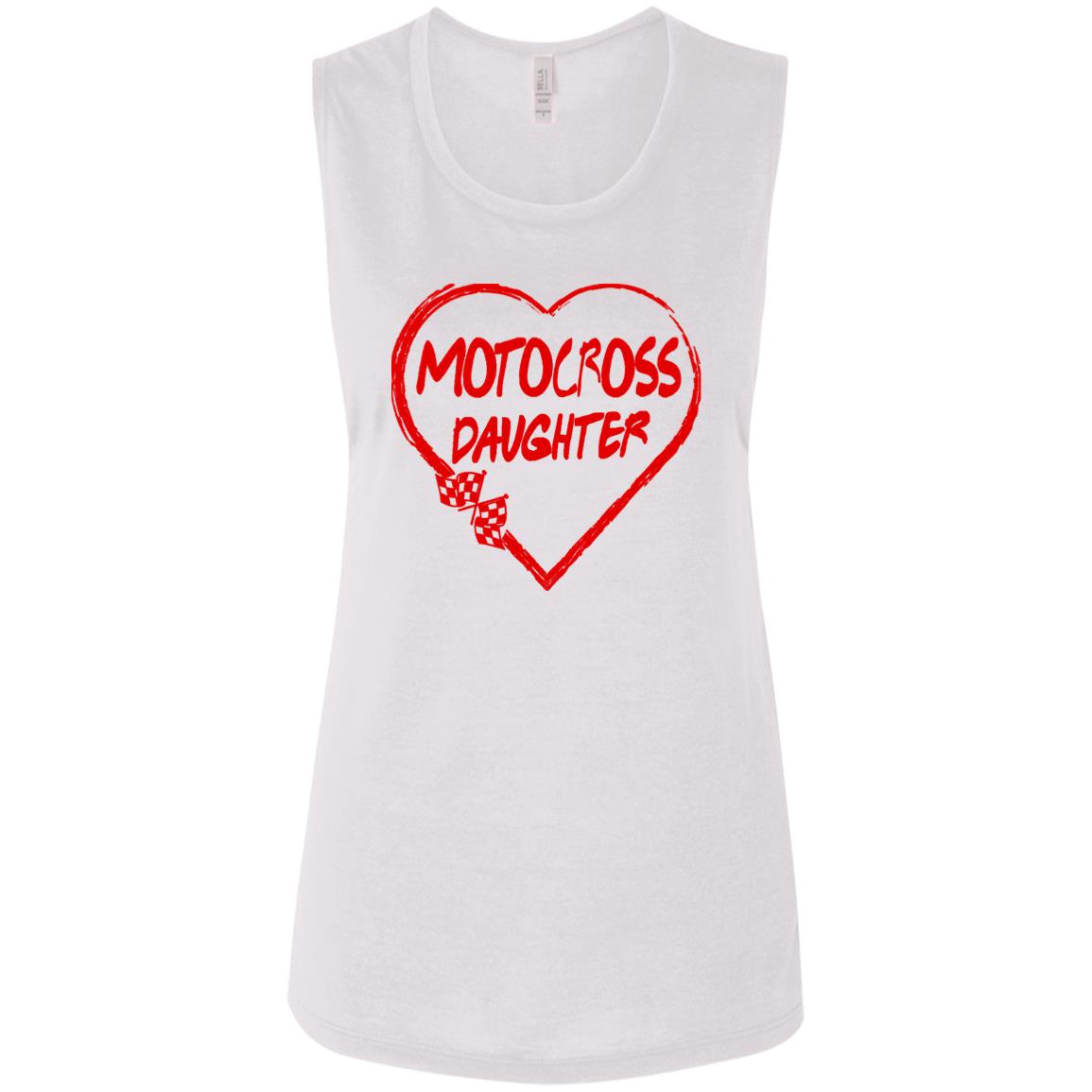 Motocross Daughter Heart Ladies' Flowy Muscle Tank