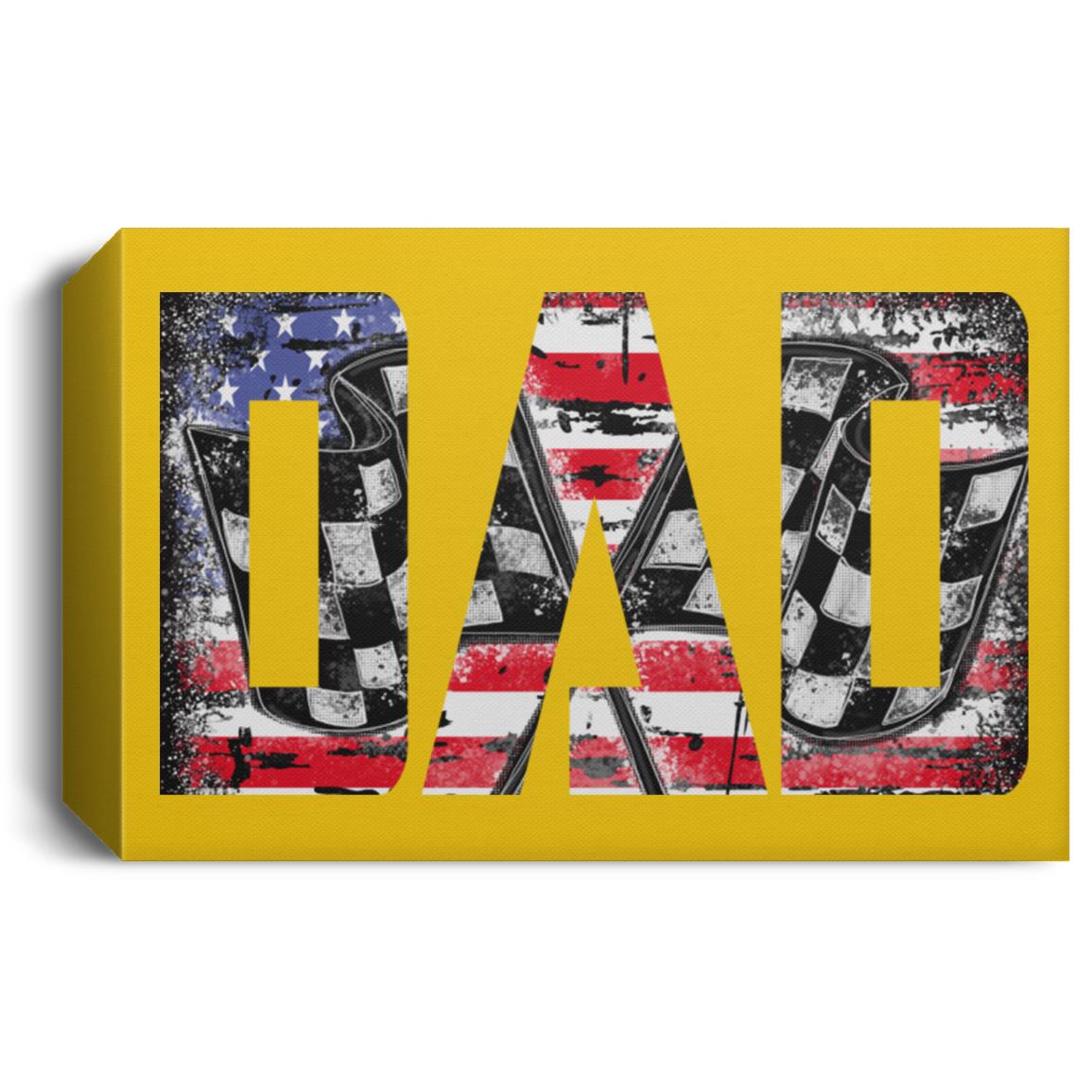 USA Racing Dad Deluxe Landscape Canvas 1.5in Frame