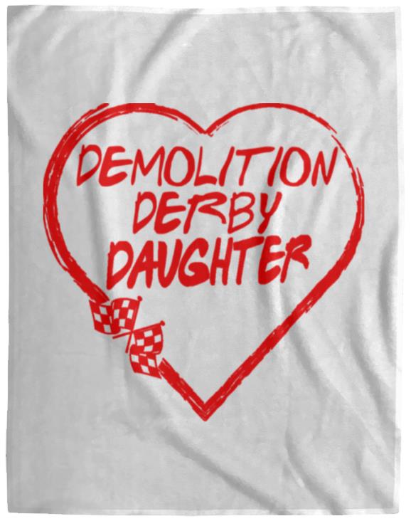 Demolition Derby Daughter Heart Cozy Plush Fleece Blanket - 60x80