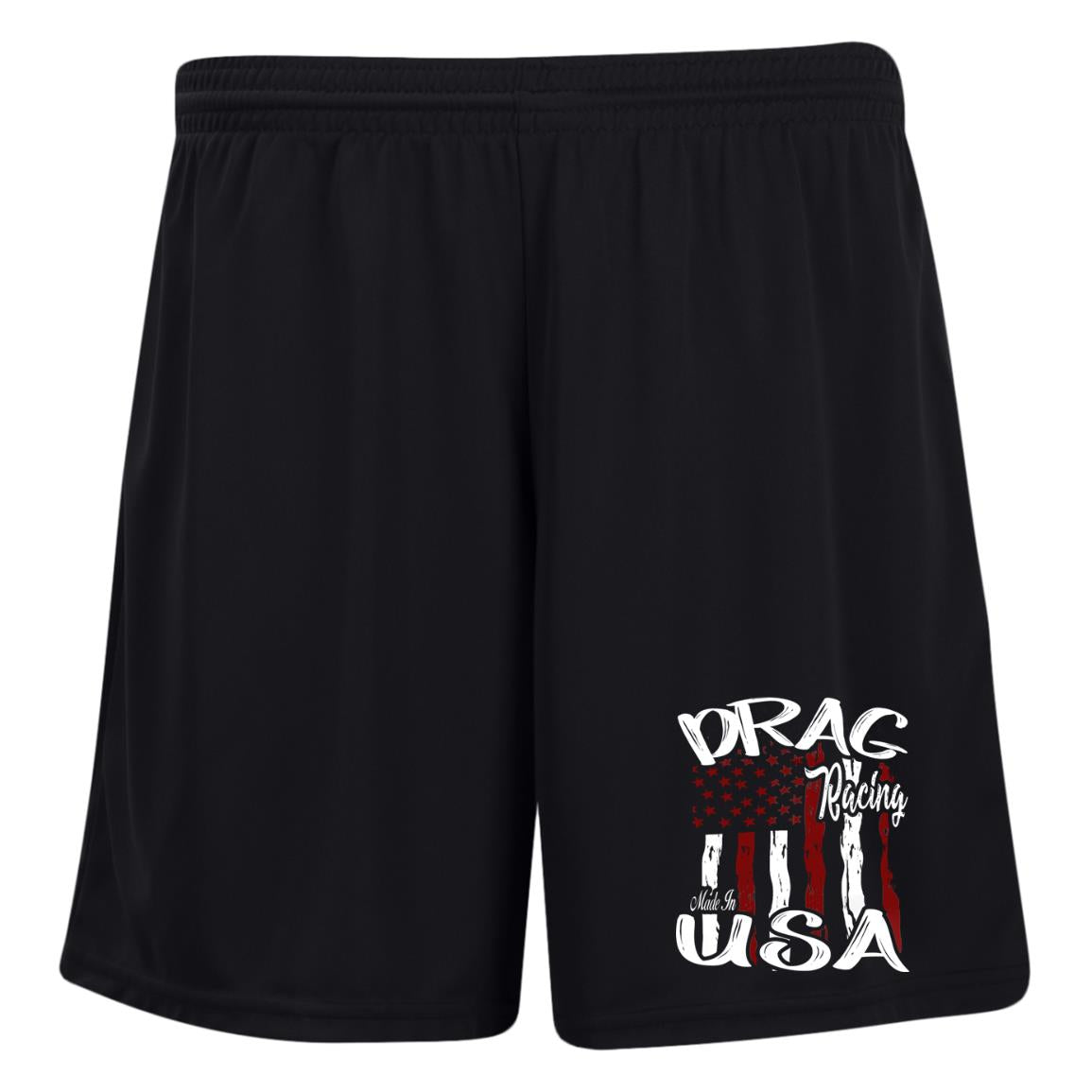 Drag Racing Made In USA Ladies' Moisture-Wicking 7 inch Inseam Training Shorts