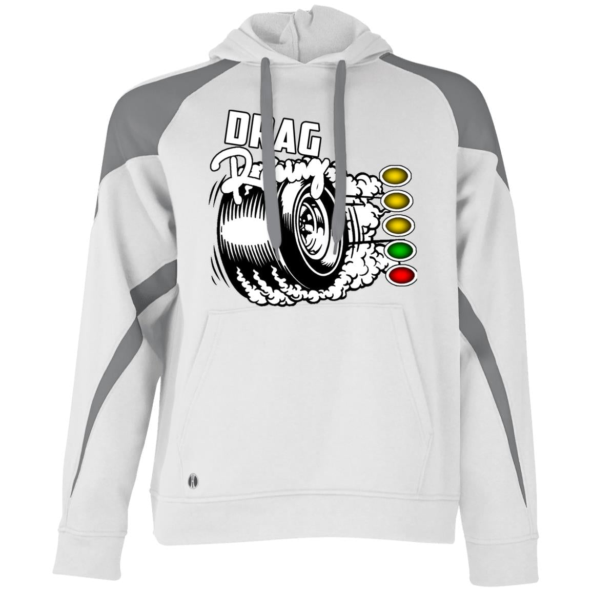 Drag Racing Athletic Colorblock Fleece Hoodie