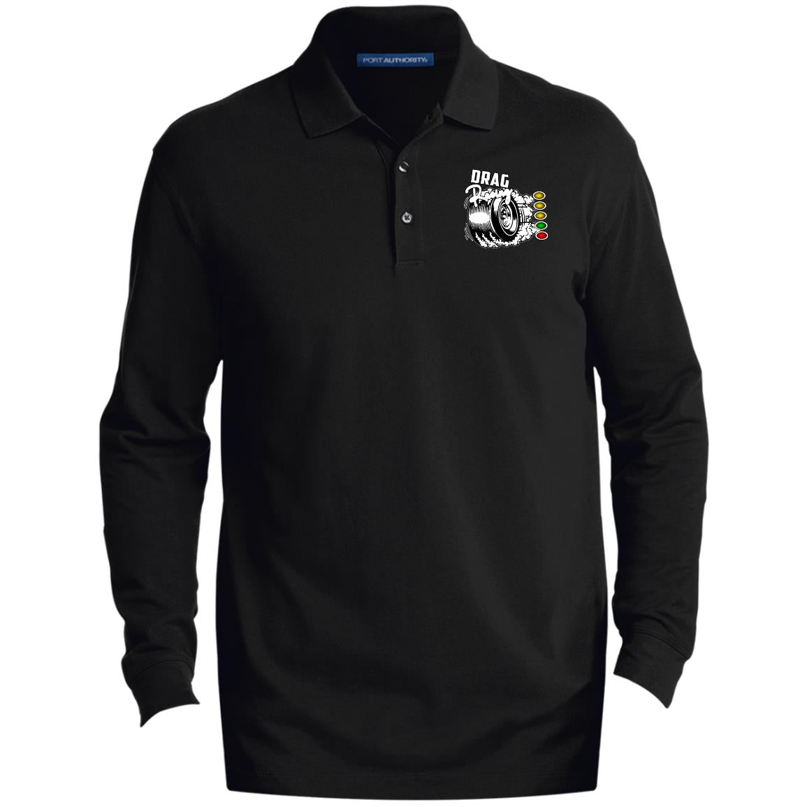 Drag Racing Men's EZCotton™ Long Sleeve Polo