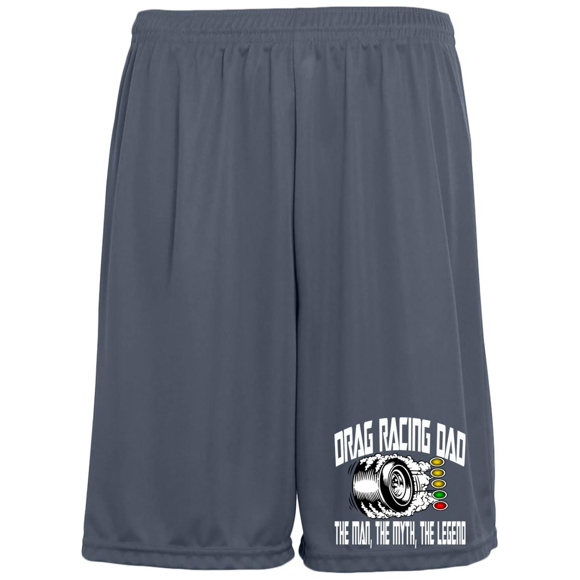 Drag Racing Dad Moisture-Wicking Pocketed 9 inch Inseam Training Shorts