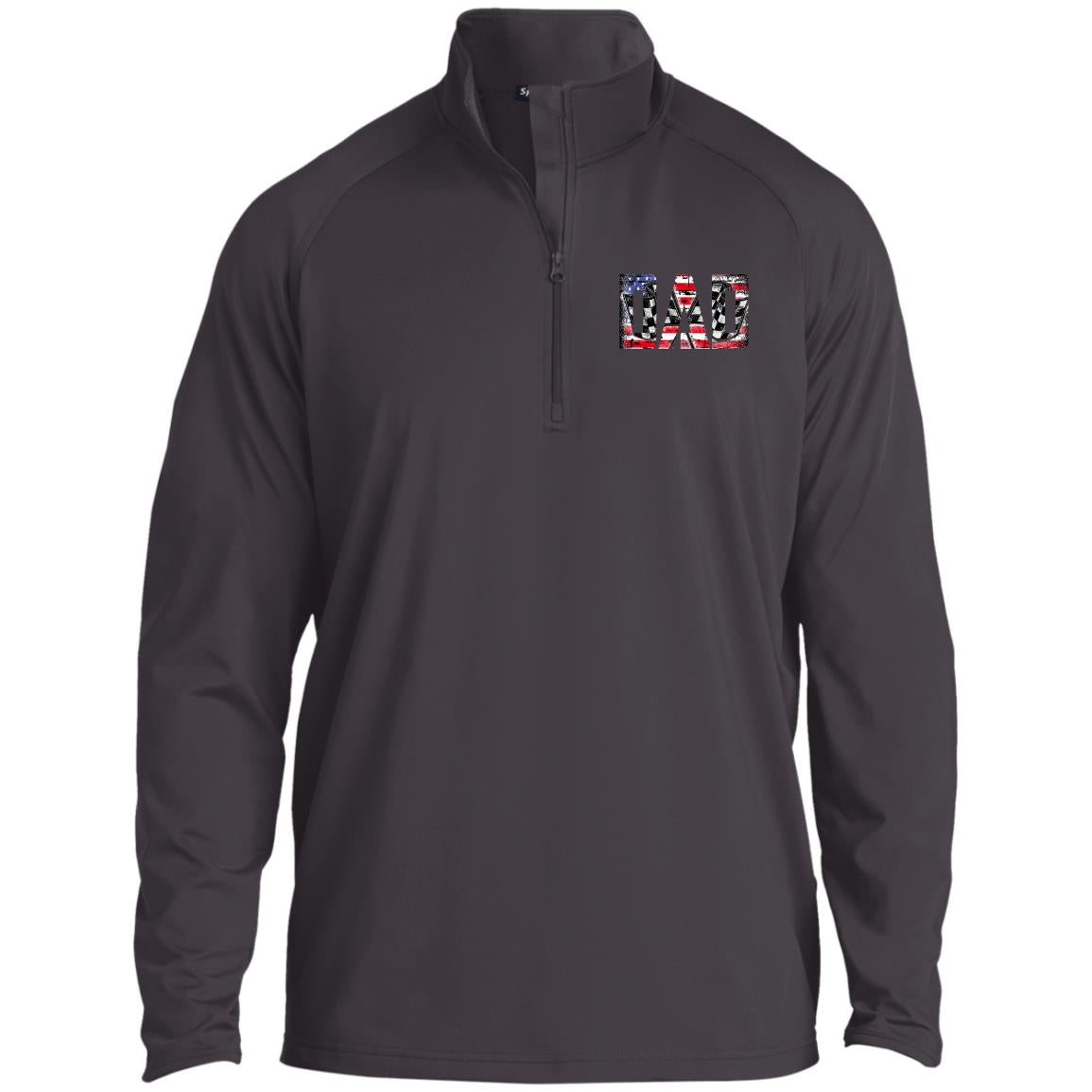 USA Racing Dad 1/2 Zip Raglan Performance Pullover