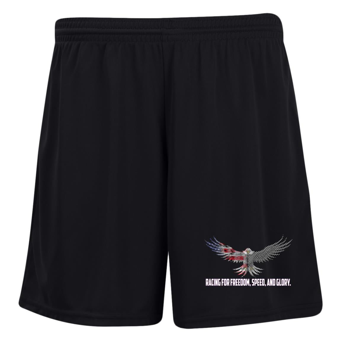 Racing For Freedom, Speed, And Glory Ladies' Moisture-Wicking 7 inch Inseam Training Shorts