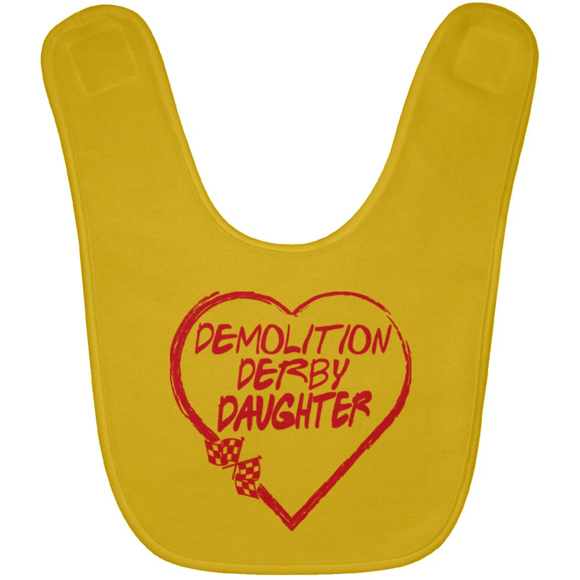 Demolition Derby Daughter Heart Baby Bib
