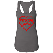 Motocross Girl Heart Women's Ideal Racerback Tank