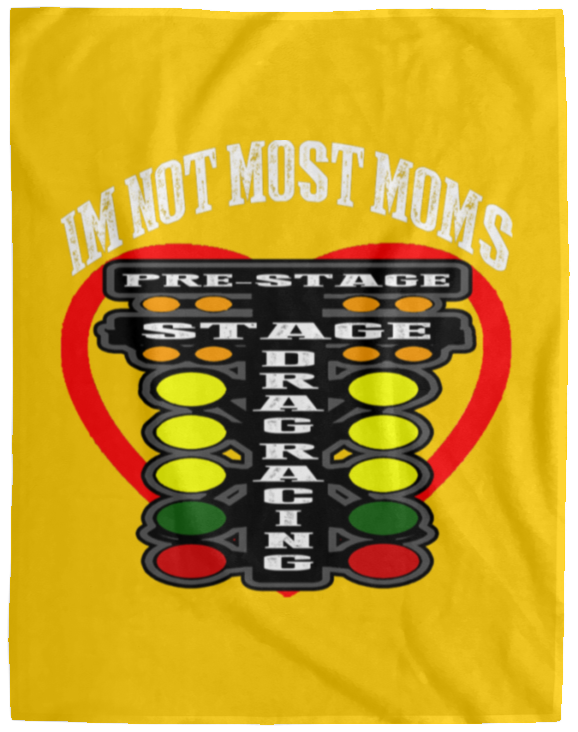 I'm Not Most Moms Drag Racing Cozy Plush Fleece Blanket - 60x80
