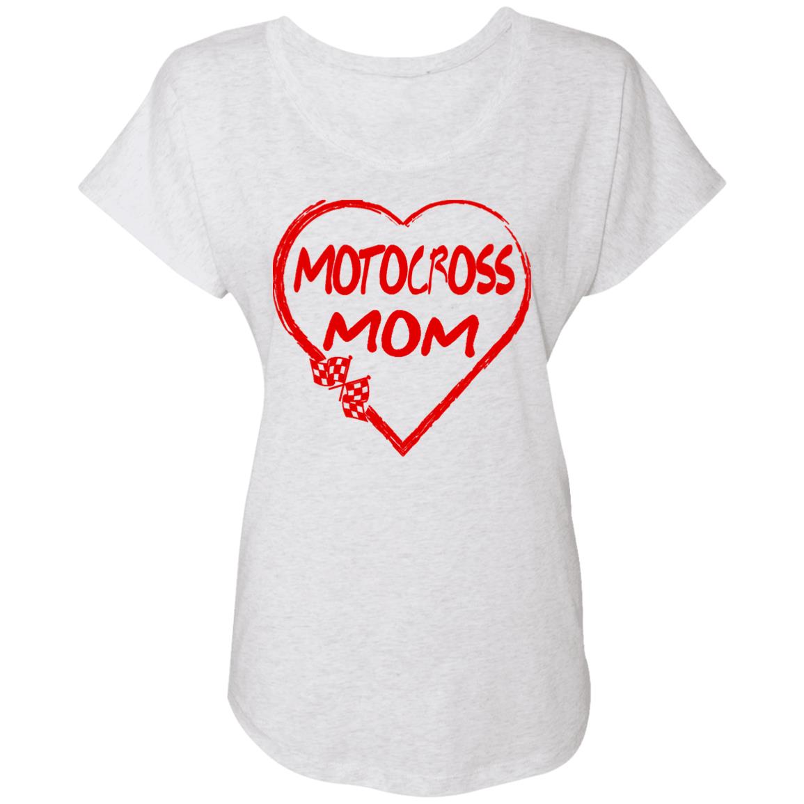 Motocross Mom Heart Ladies' Triblend Dolman Sleeve