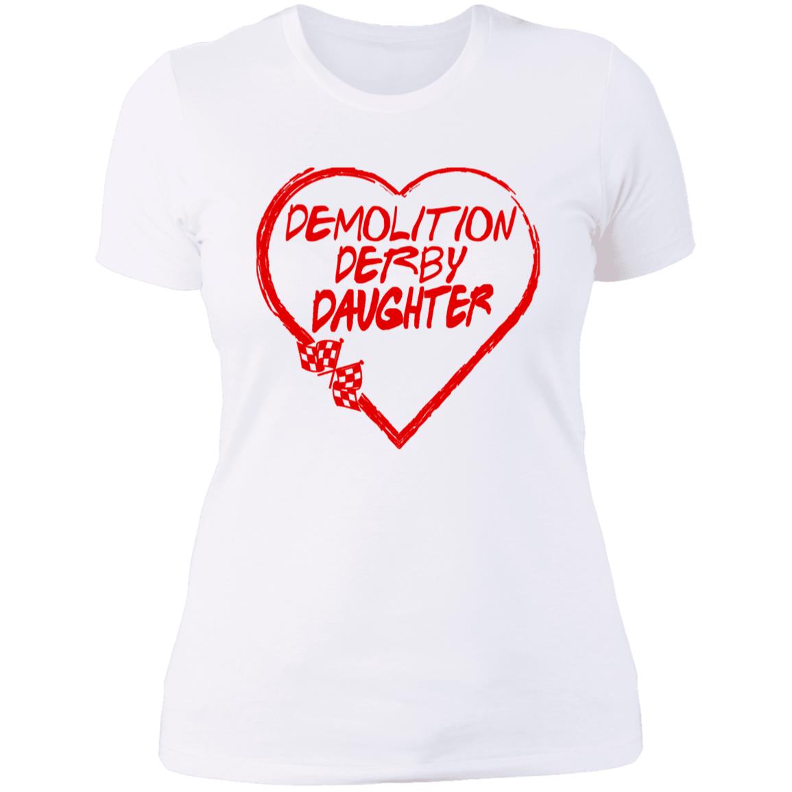 Demolition Derby Daughter Heart Ladies' Boyfriend T-Shirt