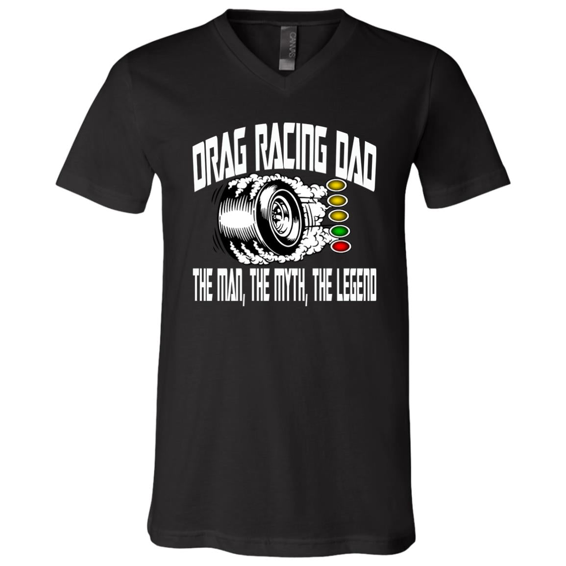 Drag Racing Dad Unisex Jersey SS V-Neck T-Shirt
