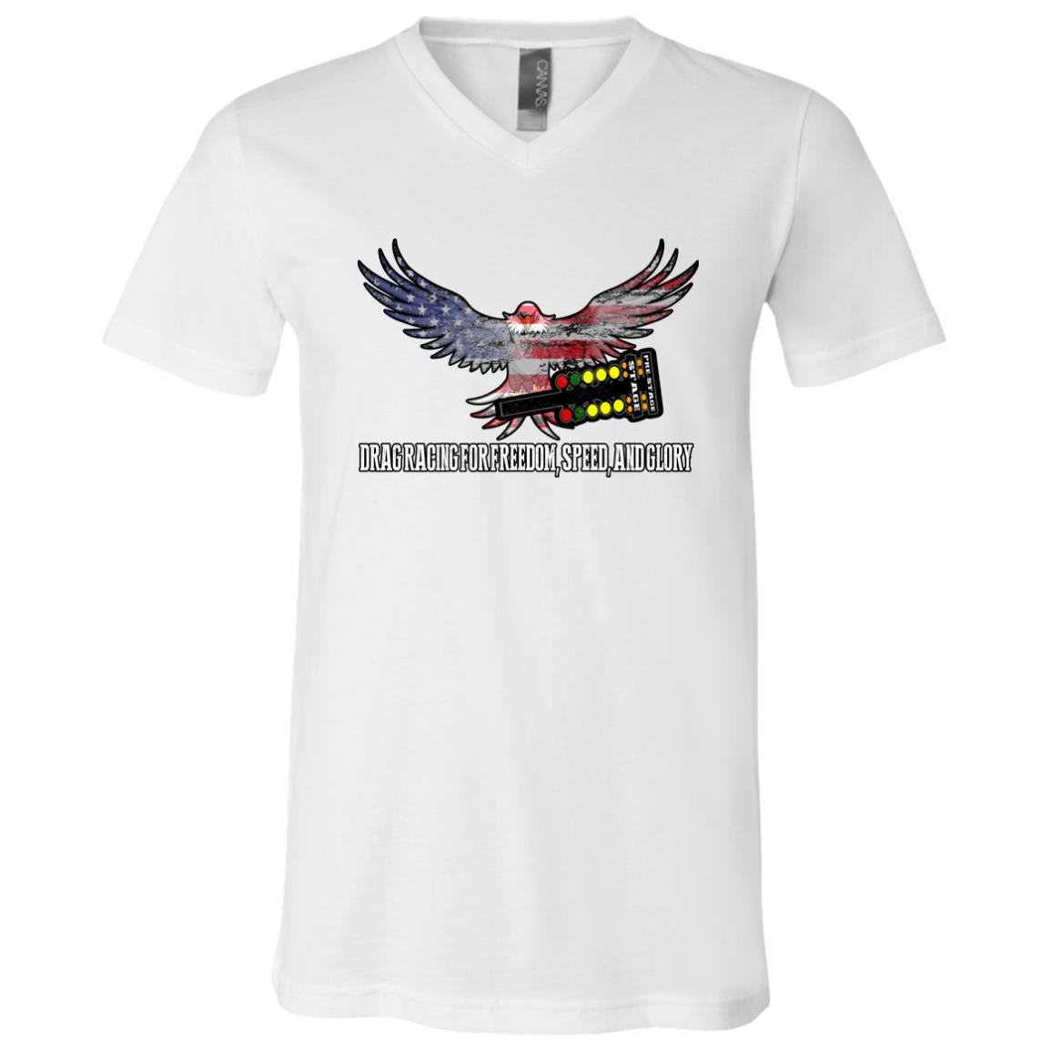 Drag Racing for Freedom, Speed, and Glory Unisex Jersey SS V-Neck T-Shirt