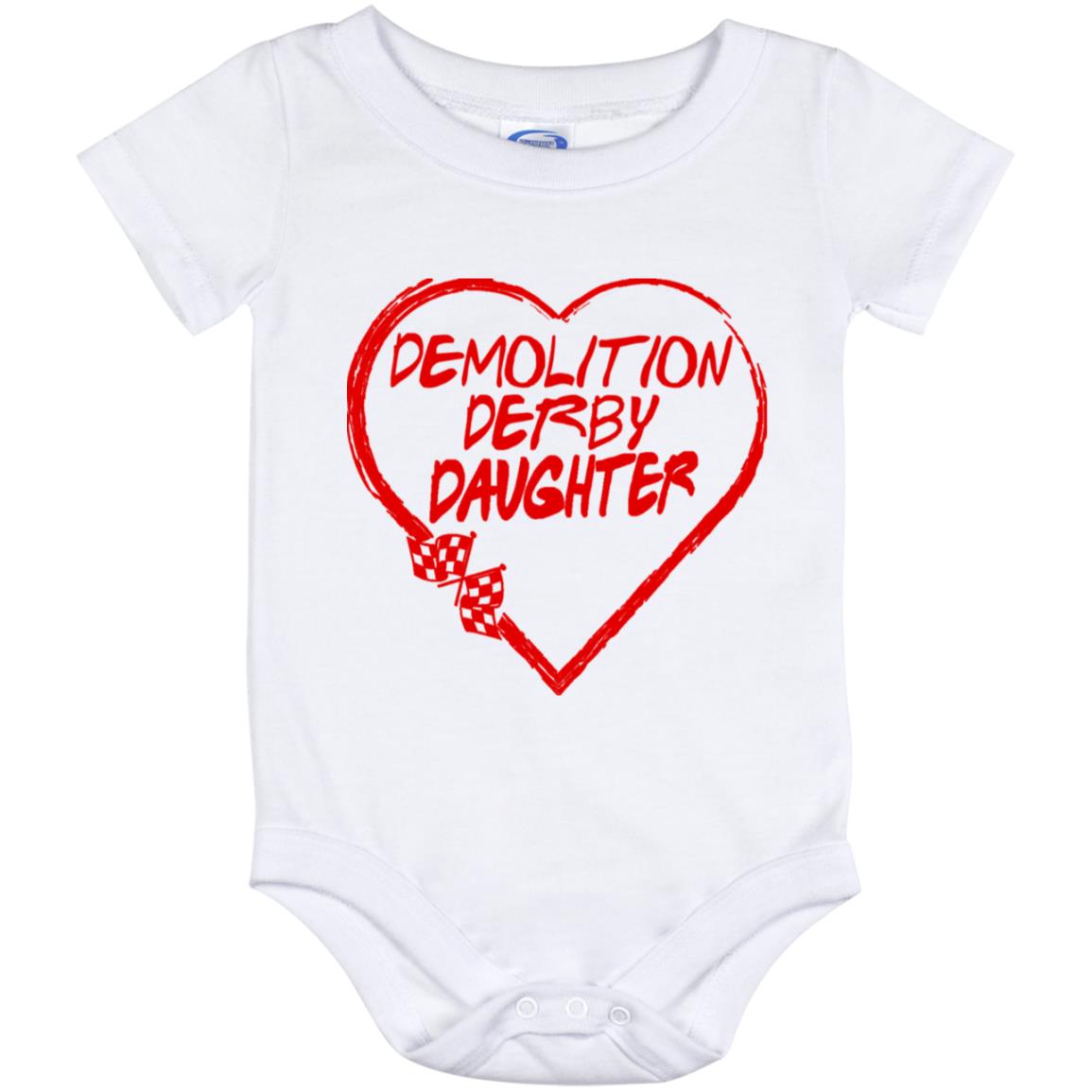 Demolition Derby Daughter Heart Baby Onesie 12 Month