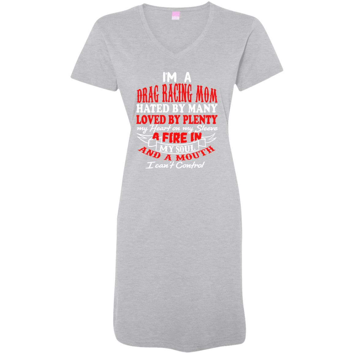 I'm A Drag Racing Mom Hated By Many Loved By Plenty Ladies' V-Neck Fine Jersey Cover-Up