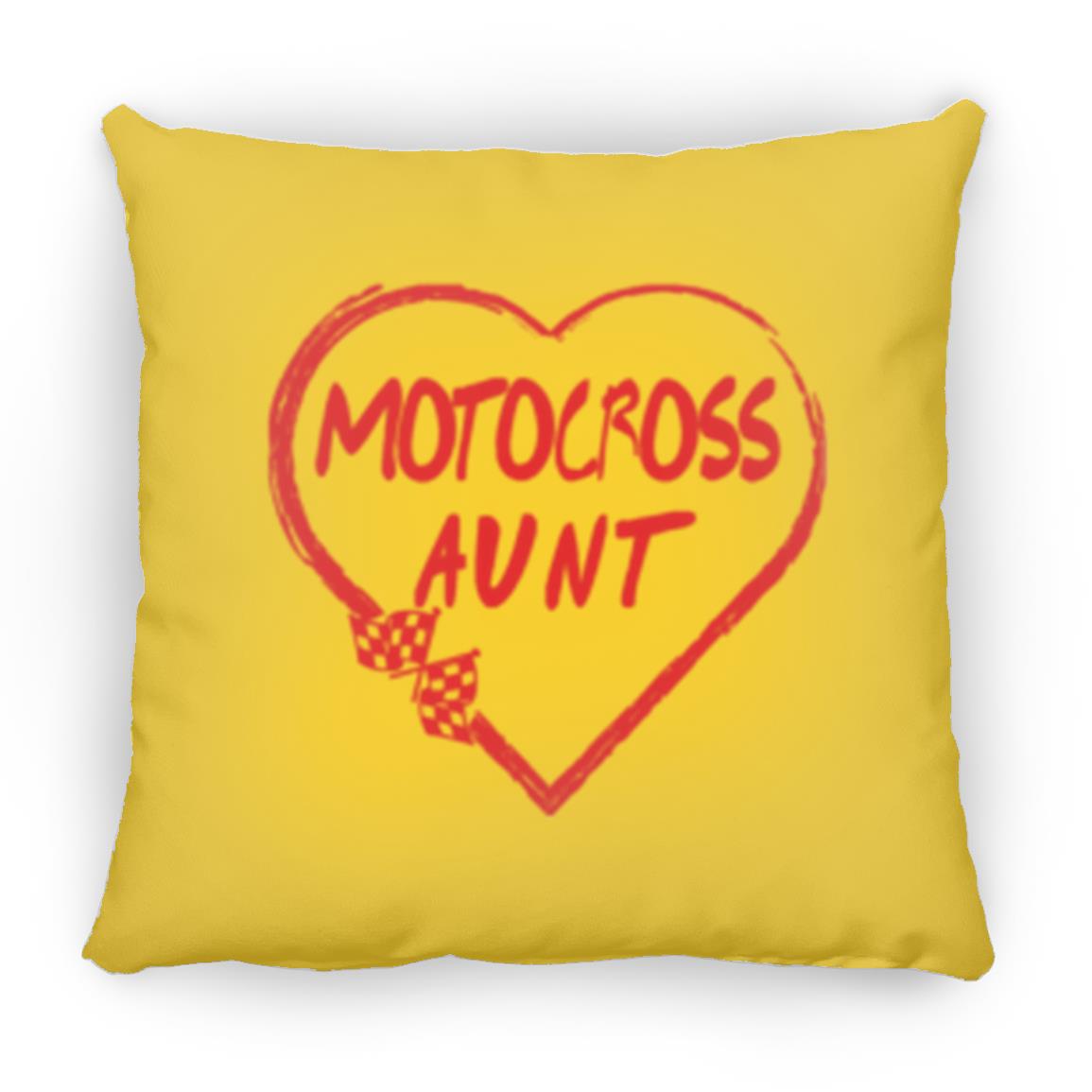 Motocross Aunt Heart Small Square Pillow