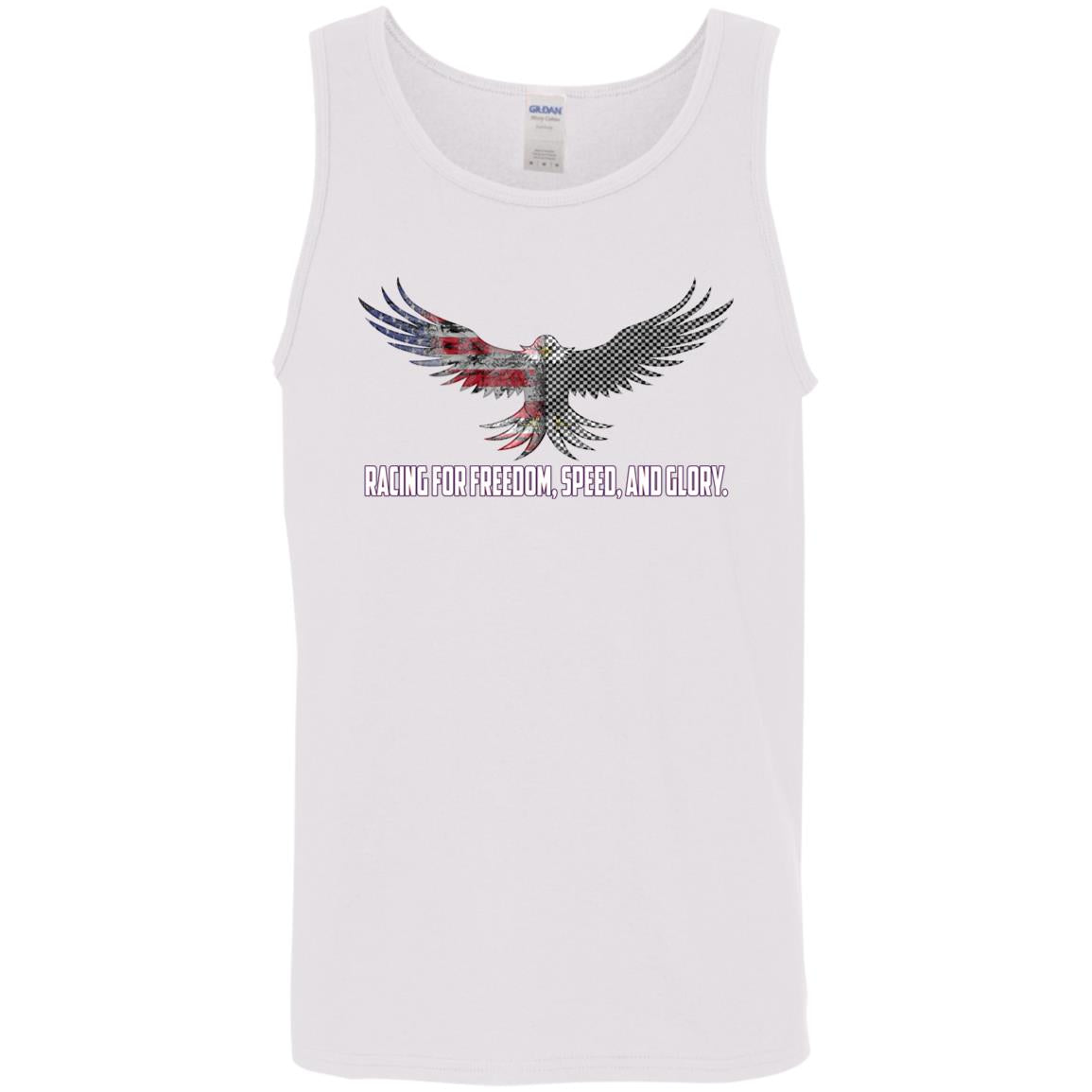 Racing For Freedom, Speed, And Glory Cotton Tank Top 5.3 oz.