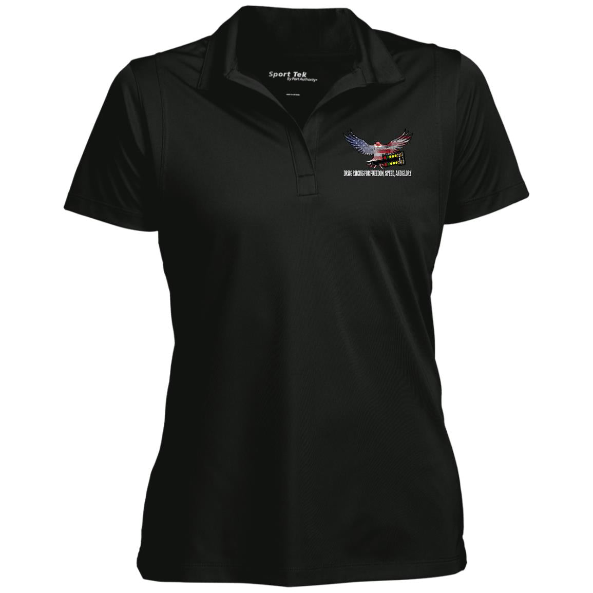 Drag Racing for Freedom, Speed, and Glory Ladies' Micropique Sport-Wick® Polo