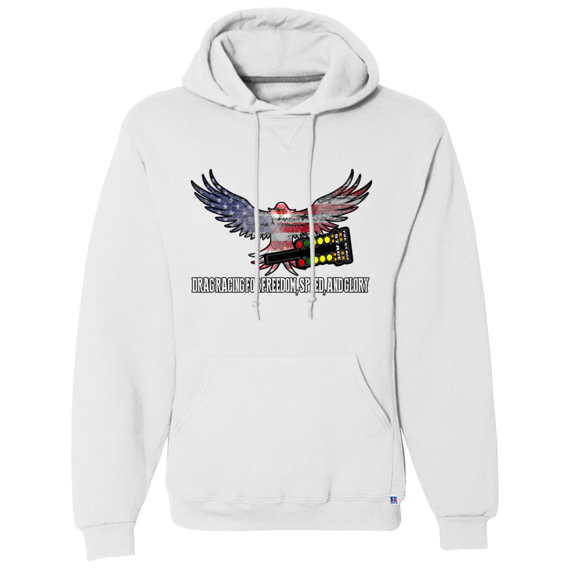 Drag Racing for Freedom, Speed, and Glory Dri-Power Fleece Pullover Hoodie