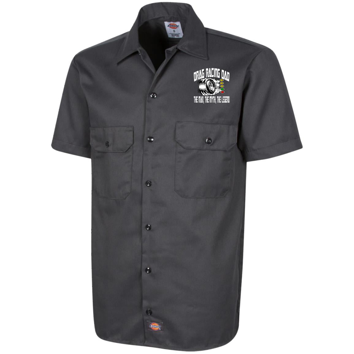 Drag Racing Dad Dickies Men's Short Sleeve Workshirt