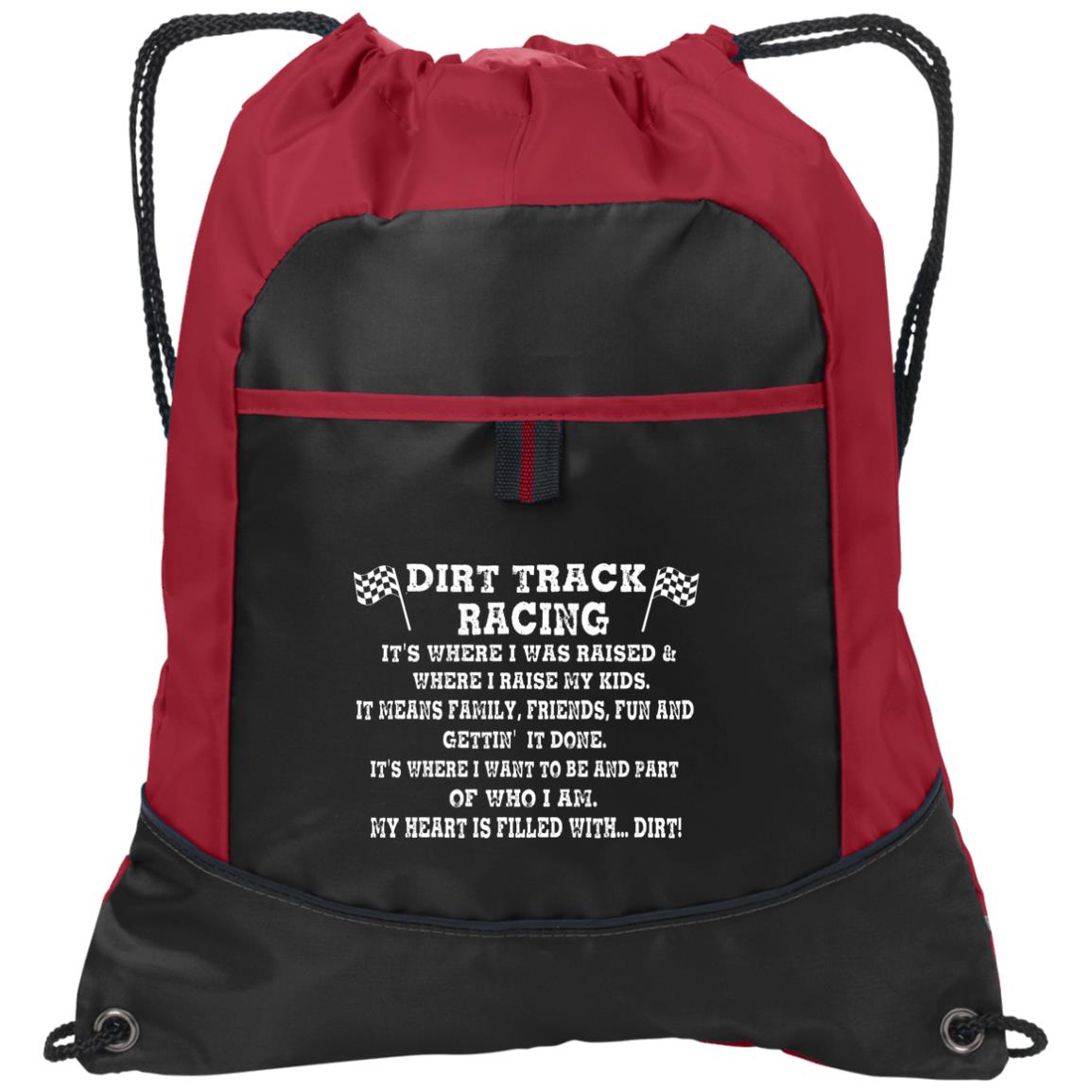 Dirt Track Racing It's Where I Was Raised Pocket Cinch Pack