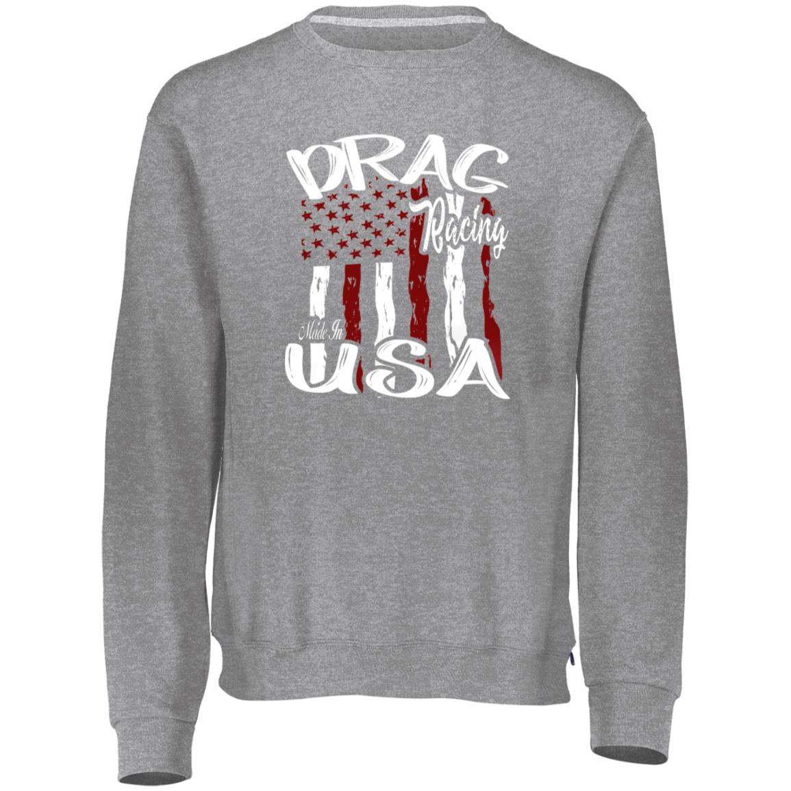 Drag Racing Made In USA Dri-Power Fleece Crewneck Sweatshirt