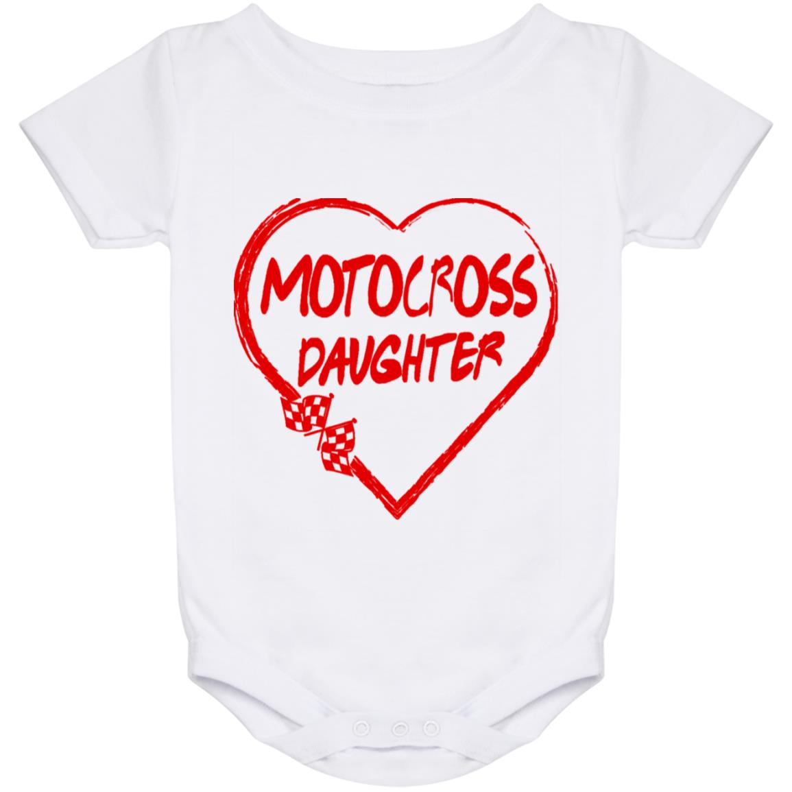 Motocross Daughter Heart Baby Onesie 24 Month