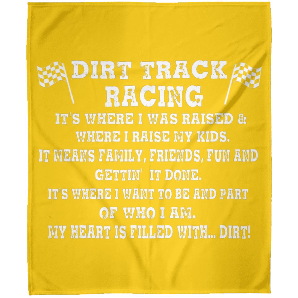 Dirt Track Racing It's Where I Was Raised Arctic Fleece Blanket 50x60