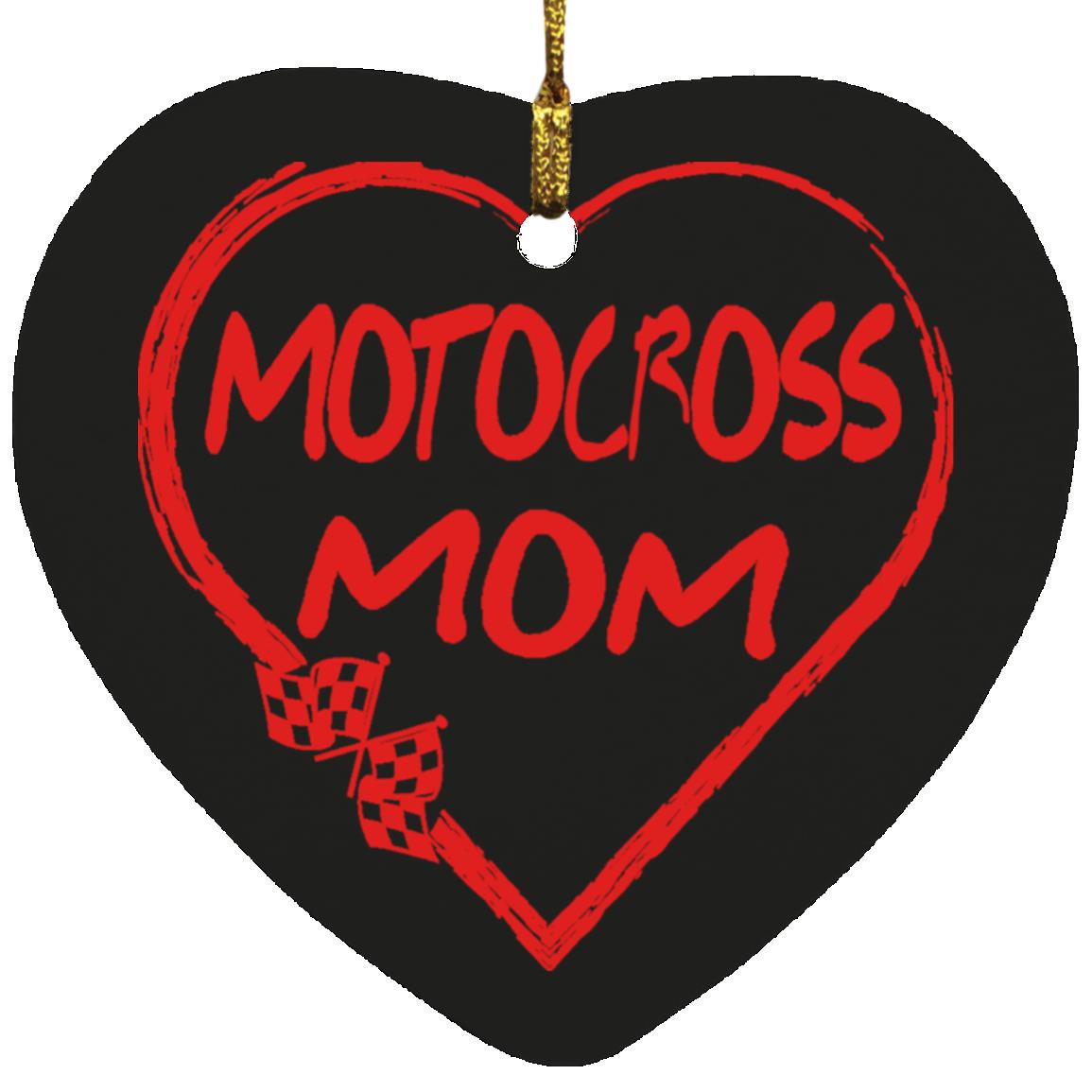 Motocross Mom Heart Ornament