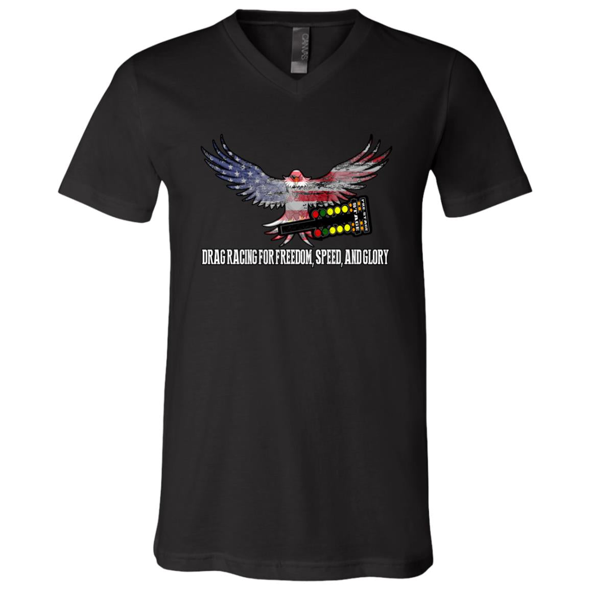 Drag Racing for Freedom, Speed, and Glory Unisex Jersey SS V-Neck T-Shirt