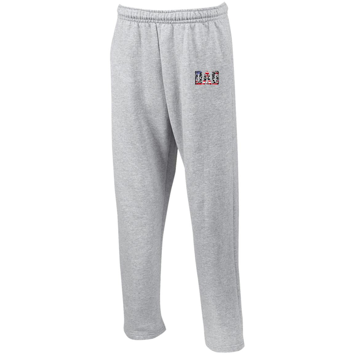 USA Racing Dad Open Bottom Sweatpants with Pockets