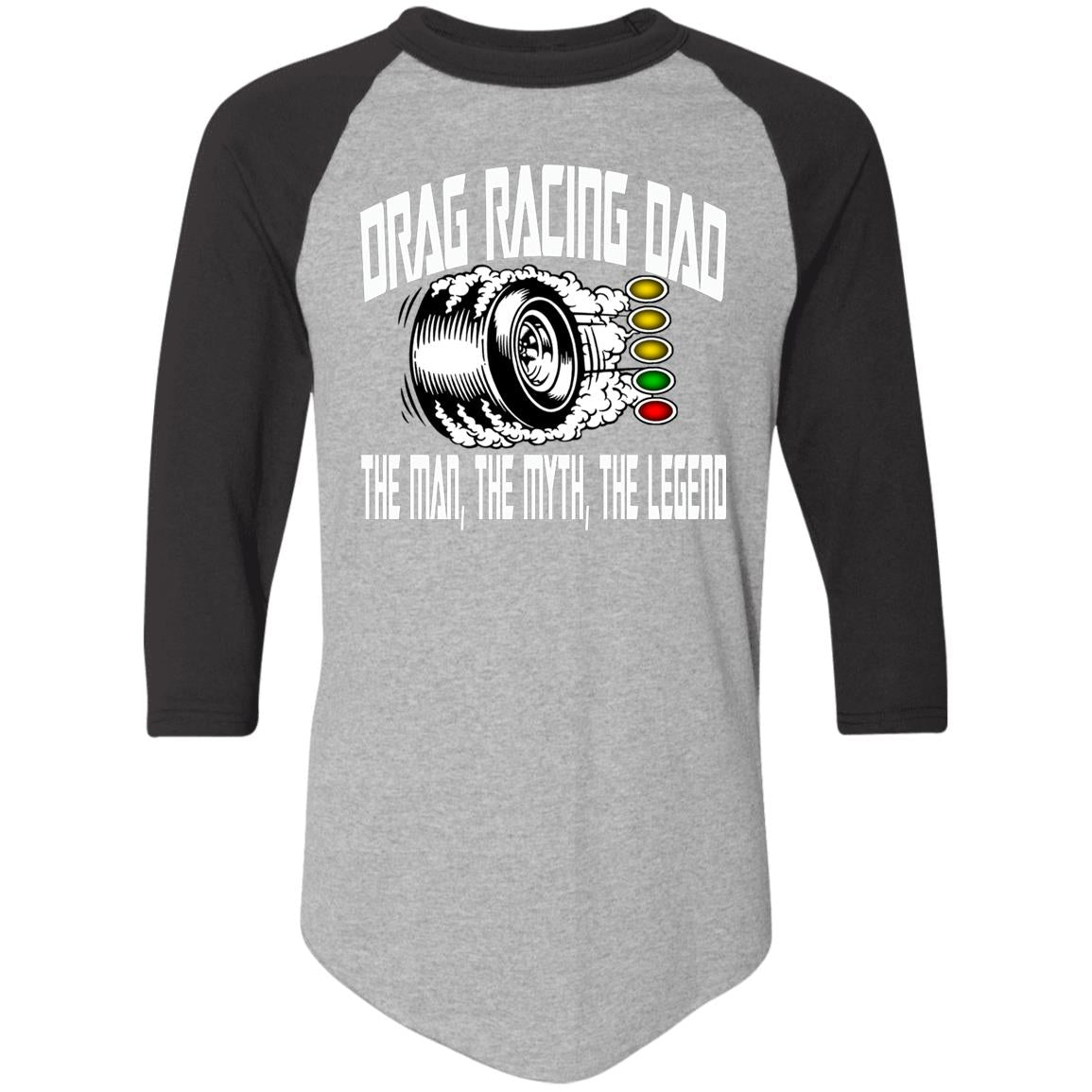 Drag Racing Dad Colorblock Raglan Jersey