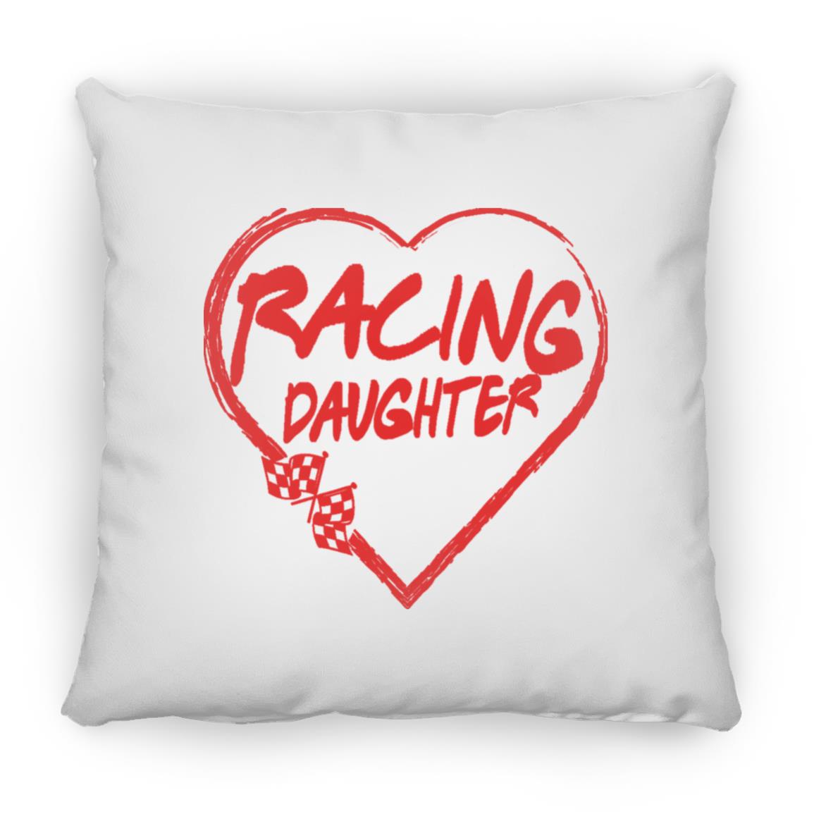Racing Daughter Heart Small Square Pillow