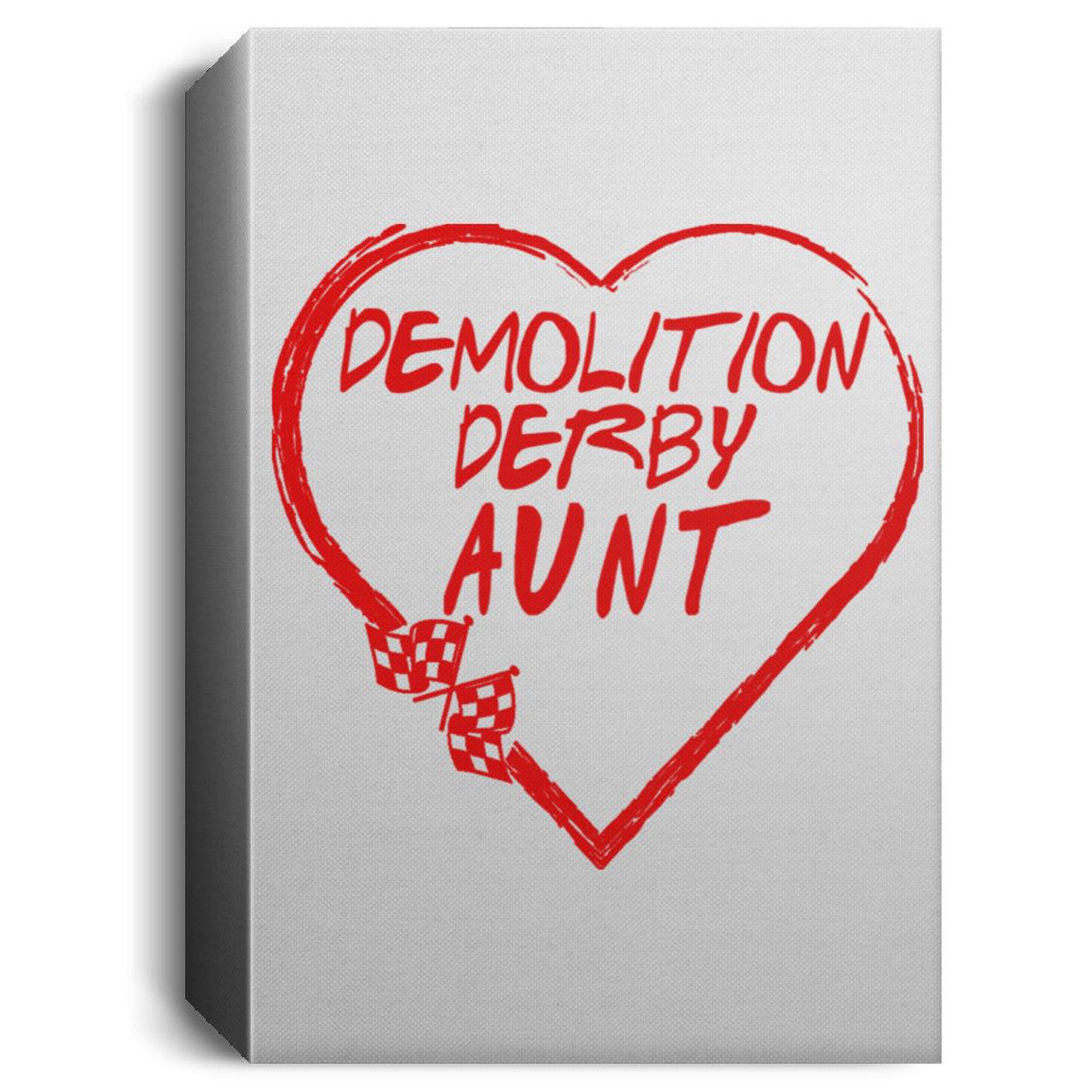 Demolition Derby Aunt Heart Deluxe Portrait Canvas 1.5in Frame