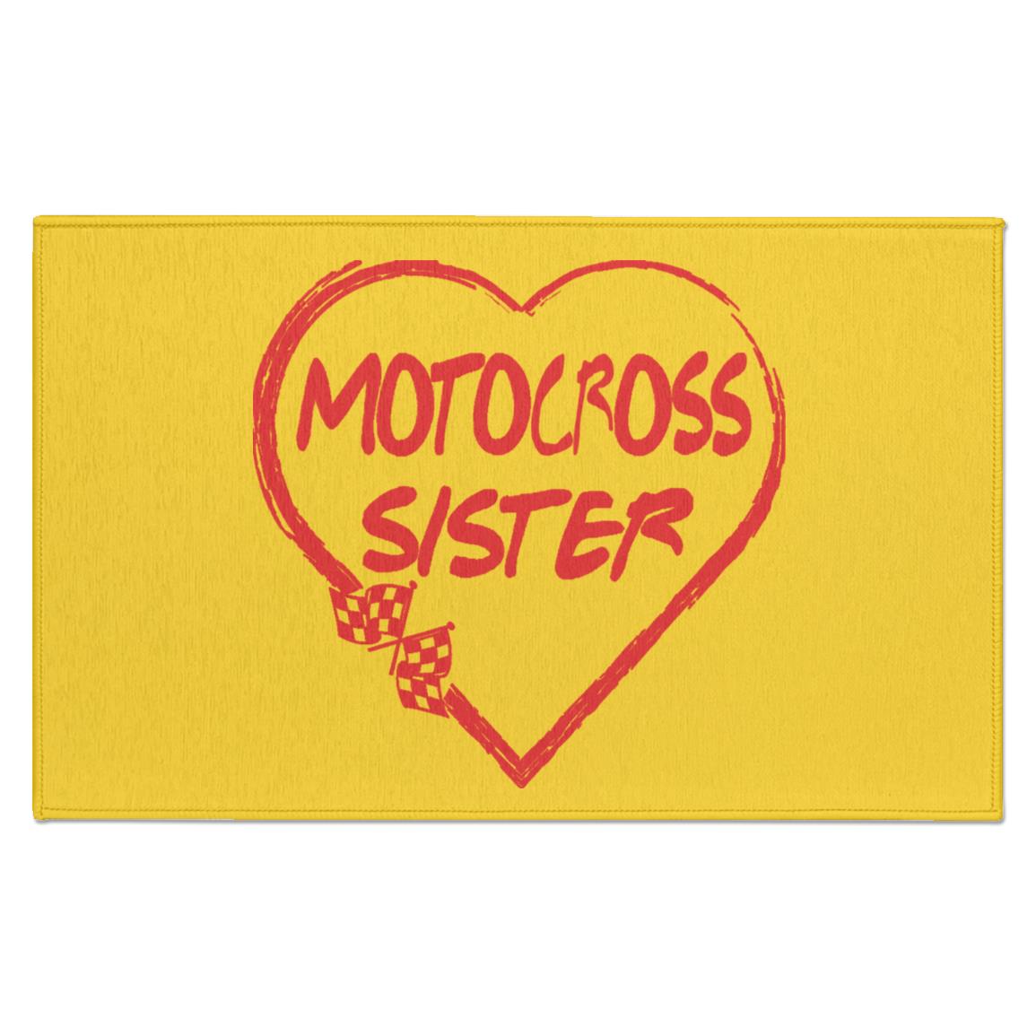 Motocross Sister Heart Indoor Doormat