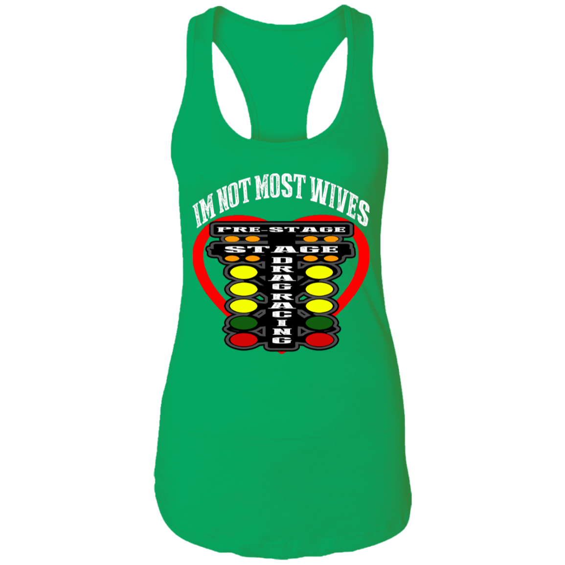 I'm Not Most Wives Drag Racing Ladies Ideal Racerback Tank