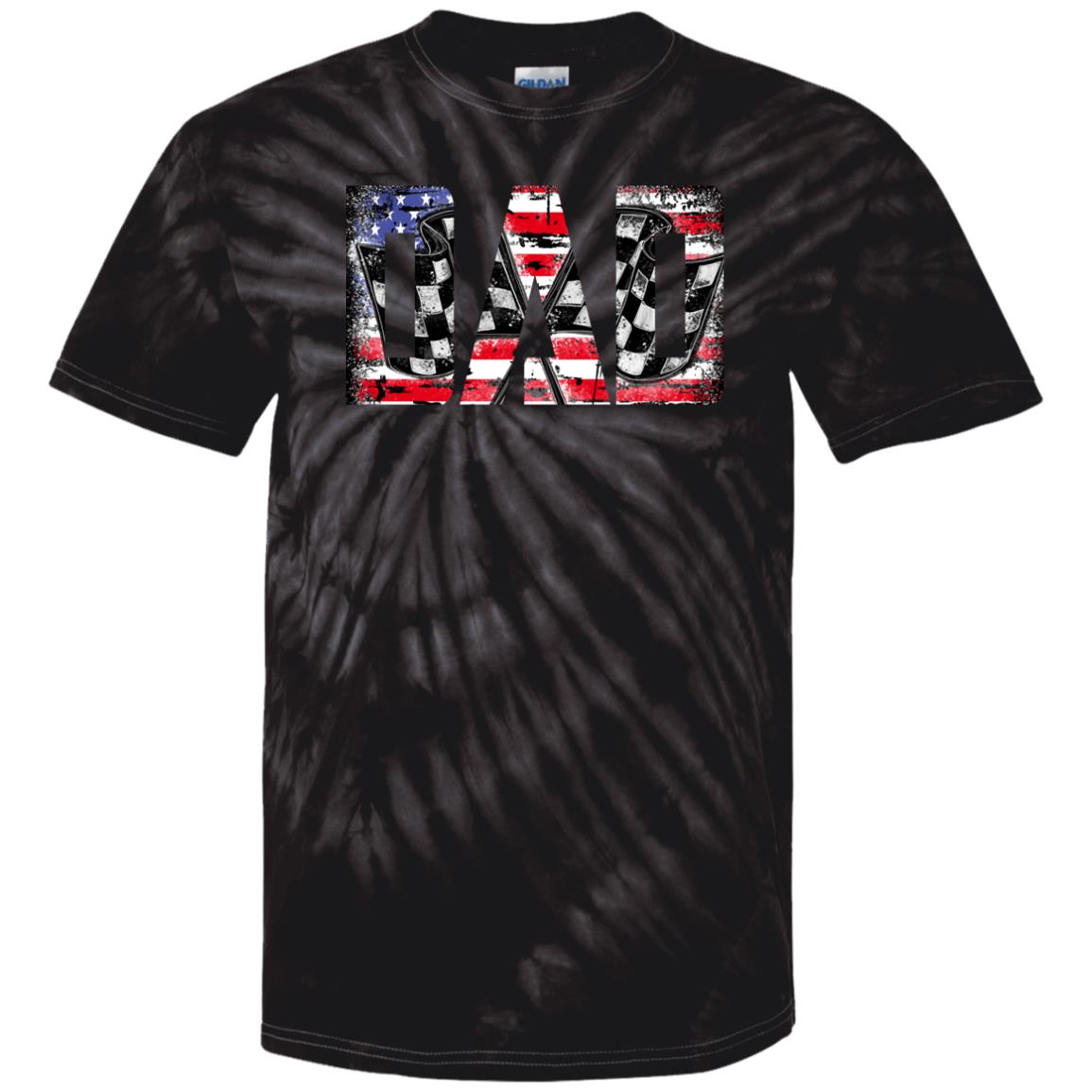 USA Racing Dad 100% Cotton Tie Dye T-Shirt