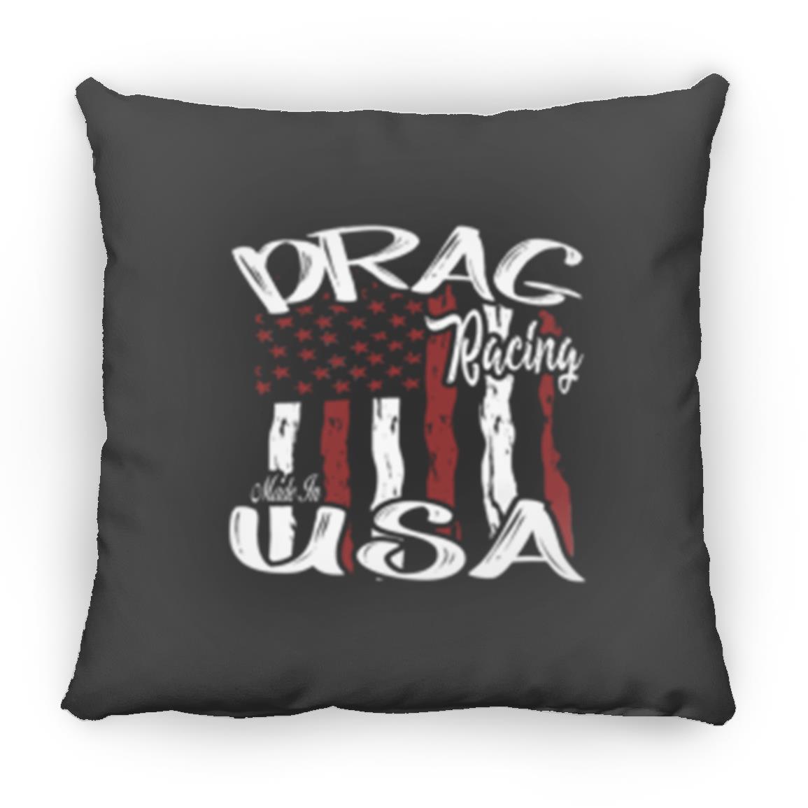 Drag Racing Made In USA Medium Square Pillow