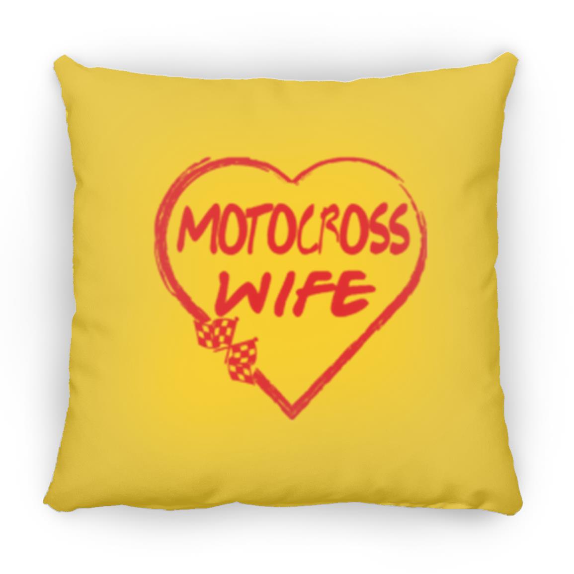 Motocross Wife Medium Square Pillow