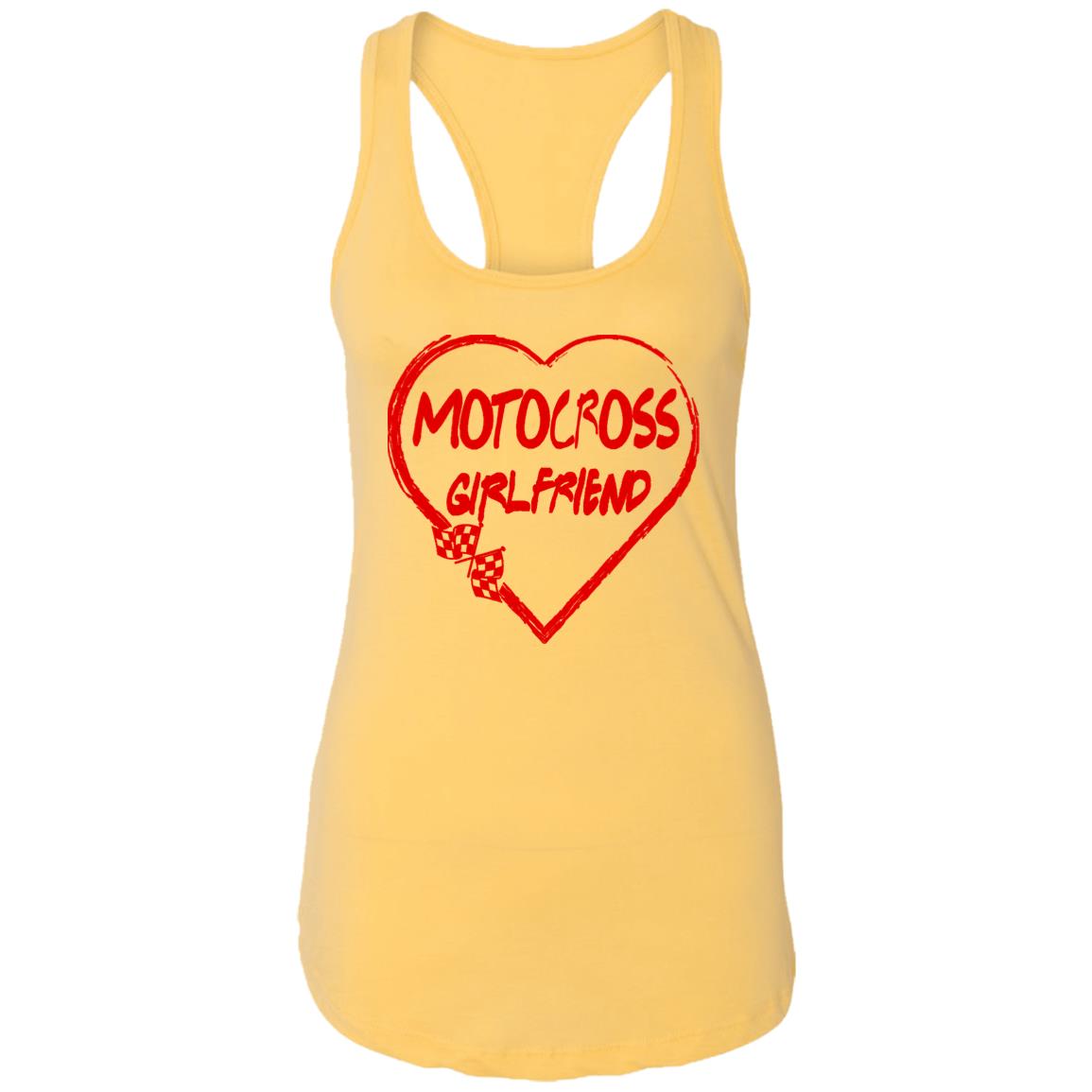 Motocross Girlfriend Heart Ladies Ideal Racerback Tank