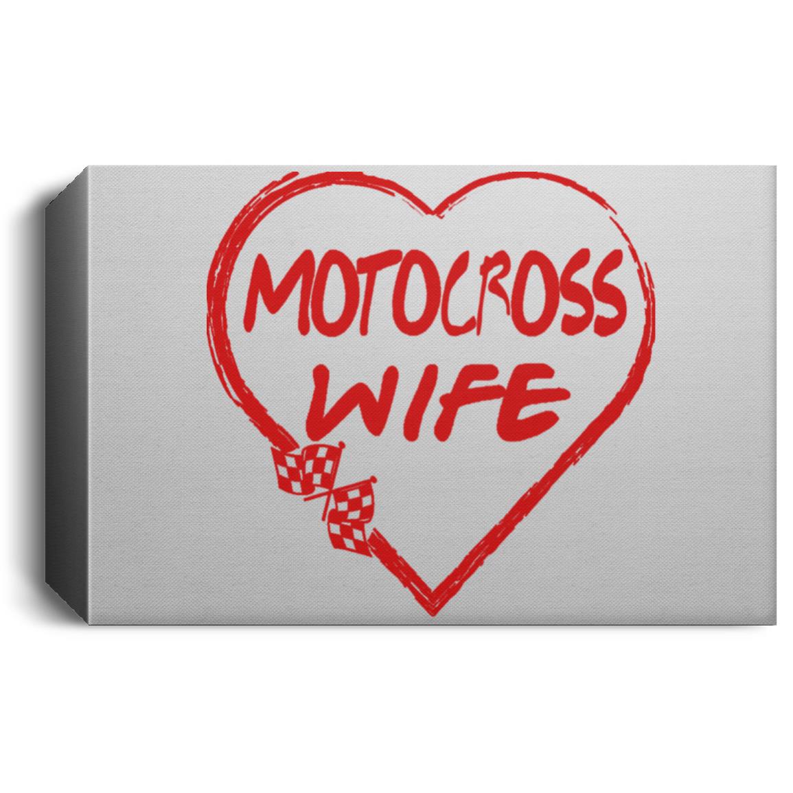 Motocross Wife Deluxe Landscape Canvas 1.5in Frame
