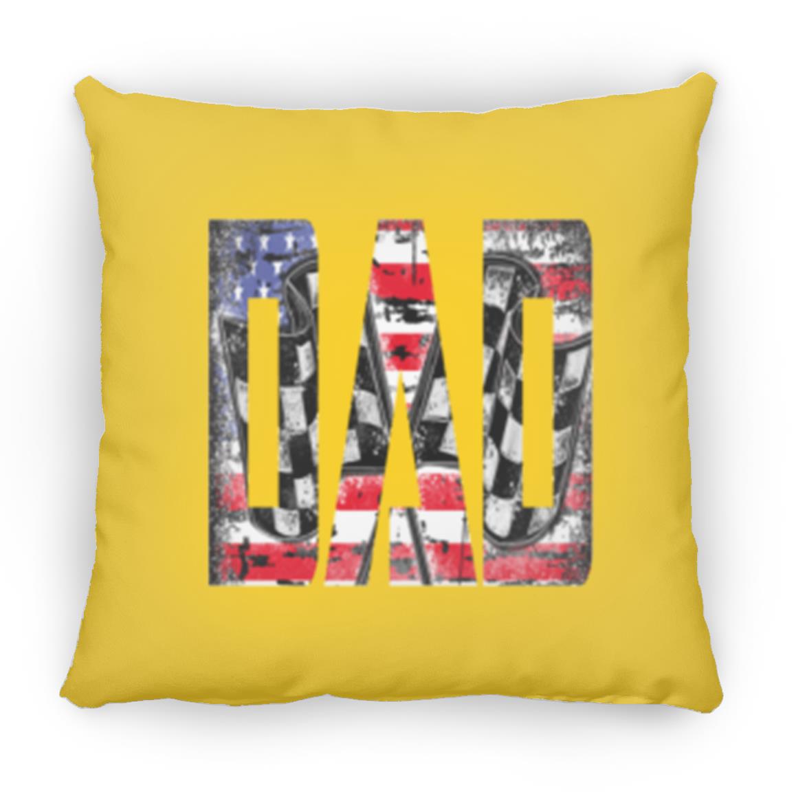 USA Racing Dad Large Square Pillow