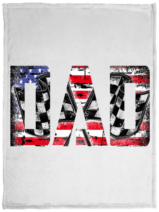 USA Racing Dad Cozy Plush Fleece Blanket - 30x40