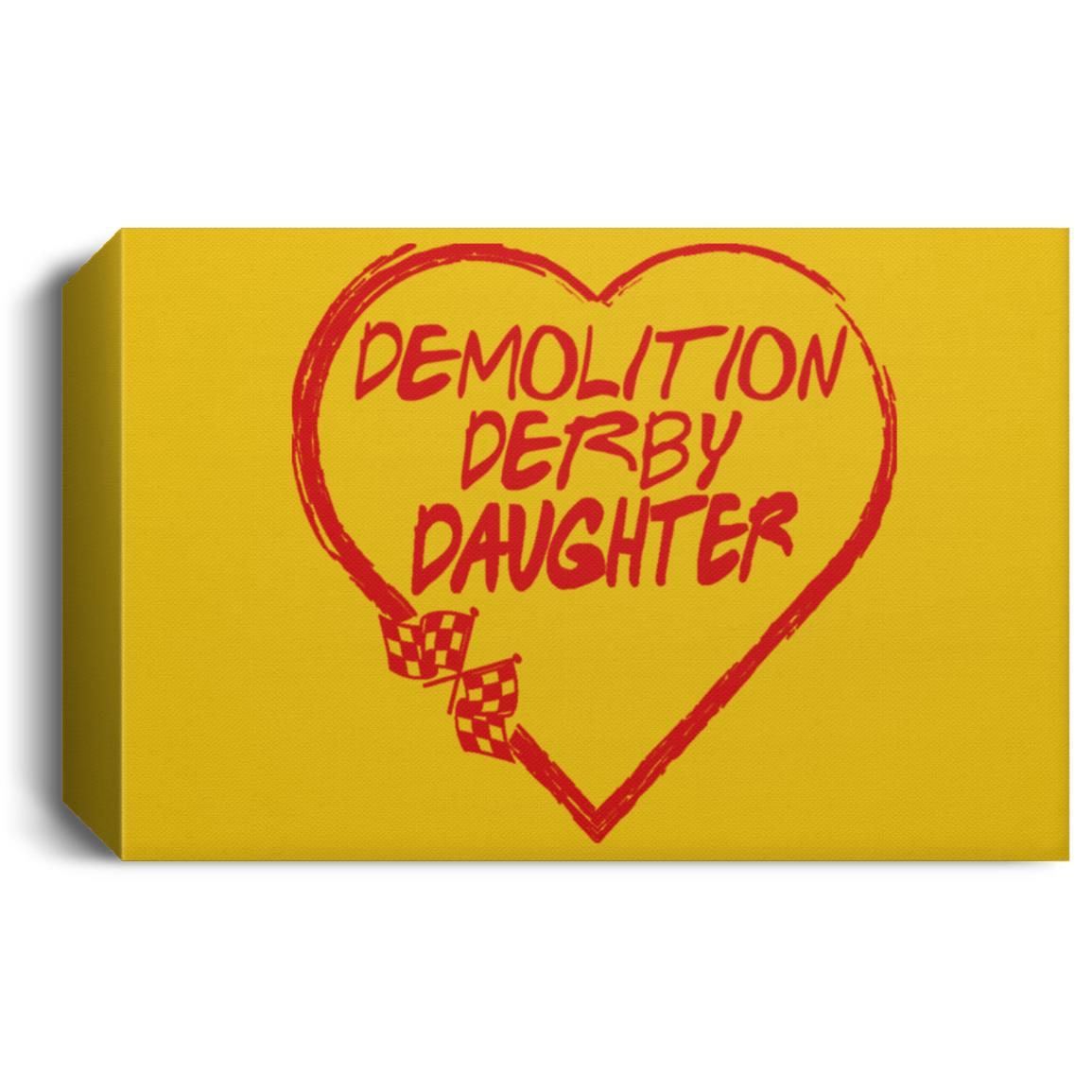 Demolition Derby Daughter Heart Deluxe Landscape Canvas 1.5in Frame