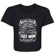 Behind Every Fast Car is a Fast Mom Drag Racing Expert Crop Tops