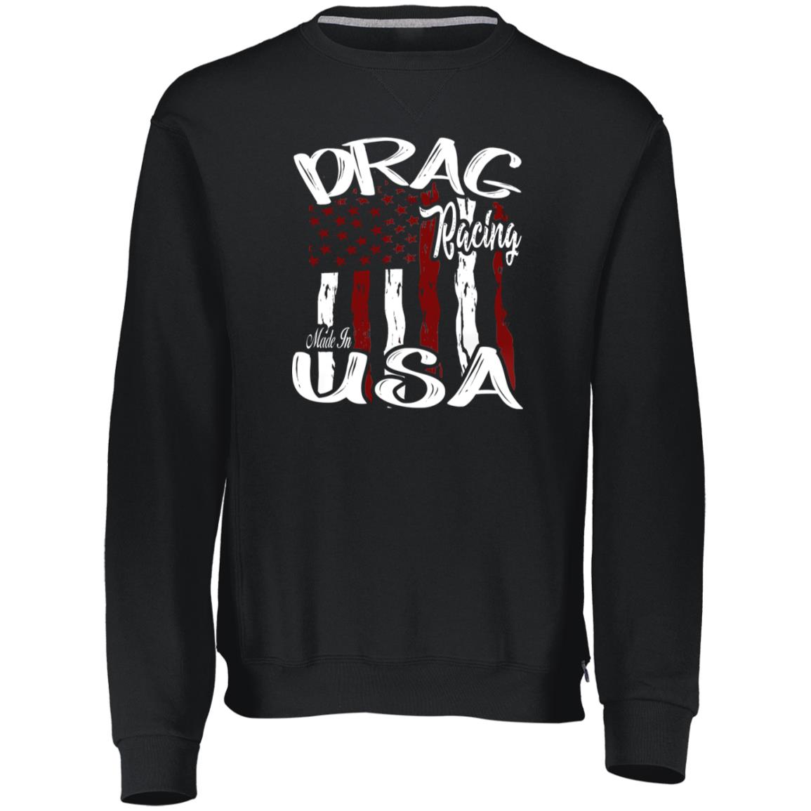 Drag Racing Made In USA Dri-Power Fleece Crewneck Sweatshirt