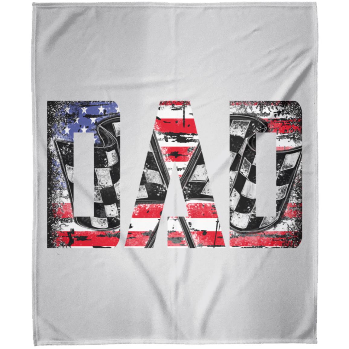 USA Racing Dad Arctic Fleece Blanket 50x60