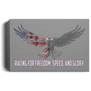 Racing for Freedom, Speed, and Glory Deluxe Landscape Canvas 1.5in Frame