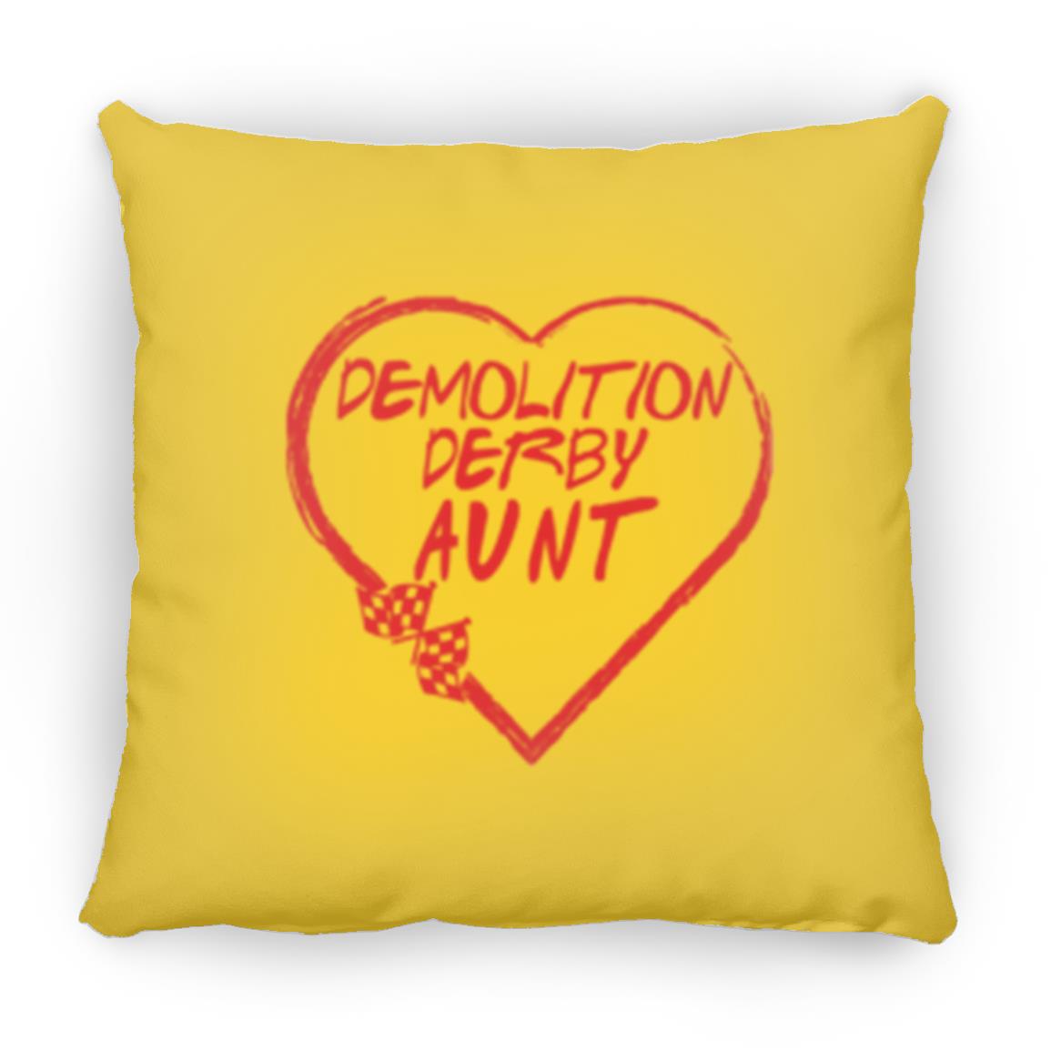 Demolition Derby Aunt Heart Large Square Pillow